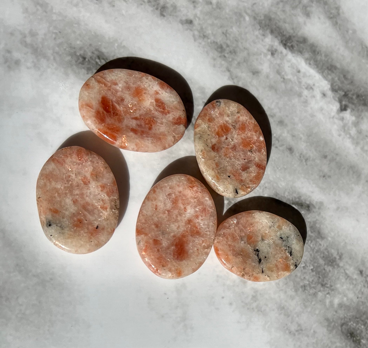 Sunstone Worry Stone Slab - Thumb Stone - Palm Stone- Crystal