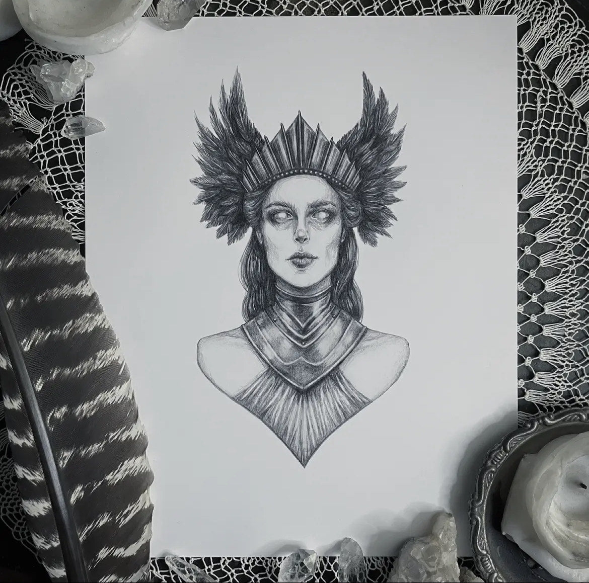 Athena Fine Art Print - Greek Goddess of War & Wisdom