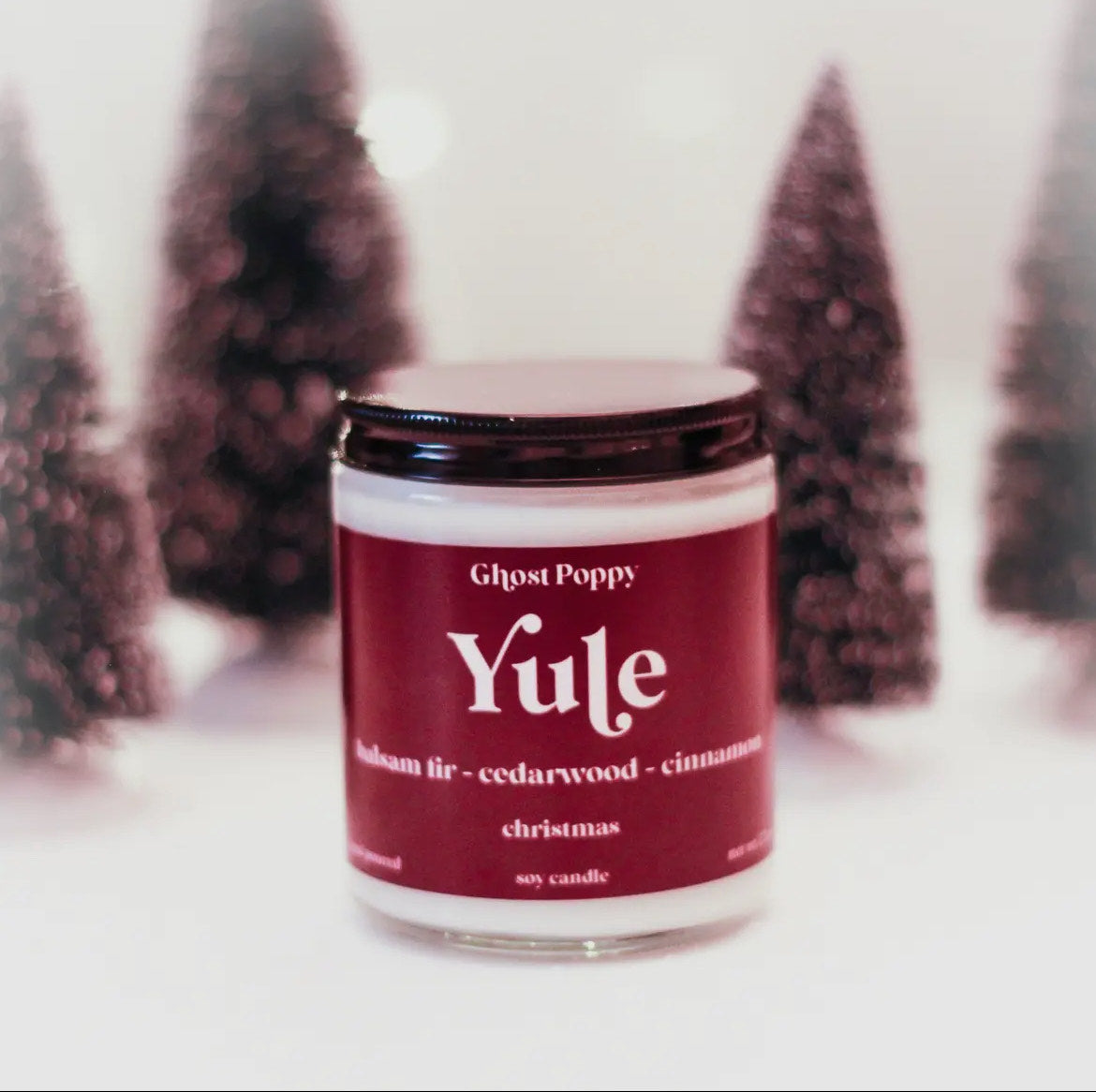 Yule Christmas Candle- Ghost Poppy