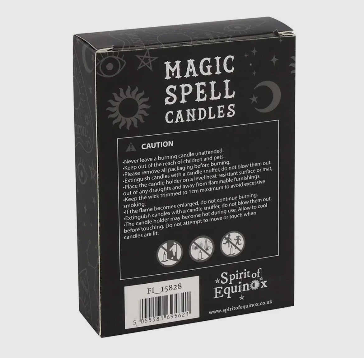 Set of 12 Blue 'wisdom' Magic Spell Candles