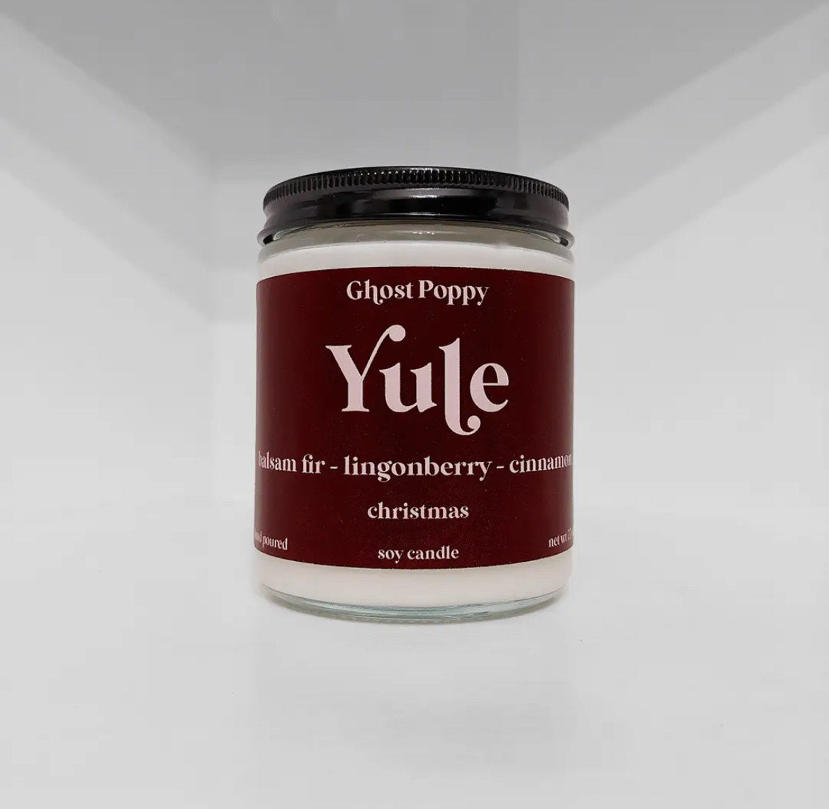 Yule Christmas Candle- Ghost Poppy