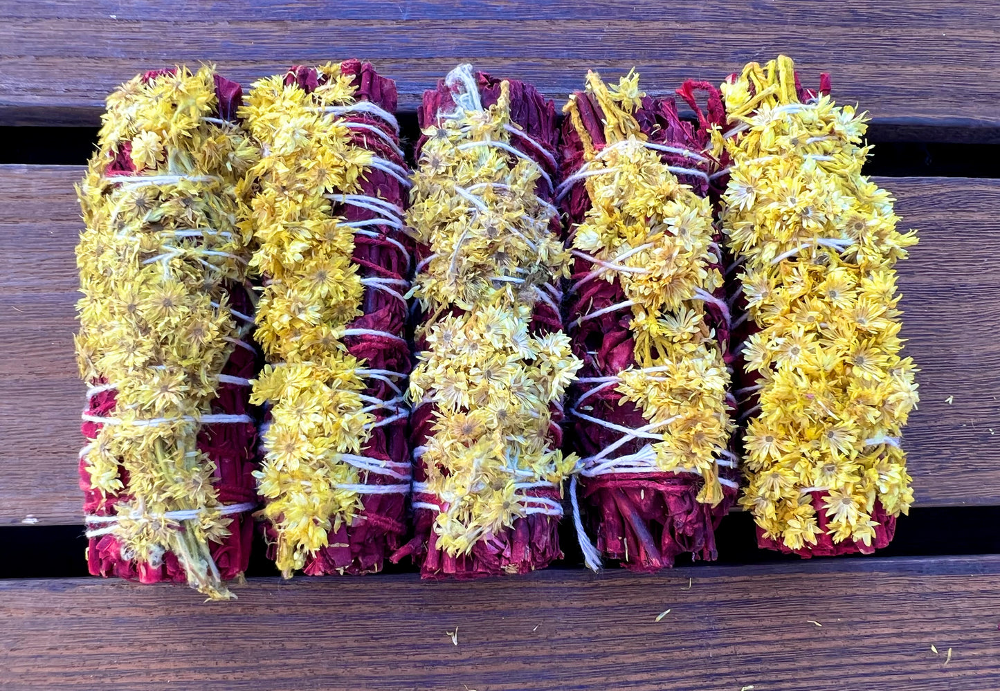 Dragon Blood Sage with Wildflower 4" Smudge Stick