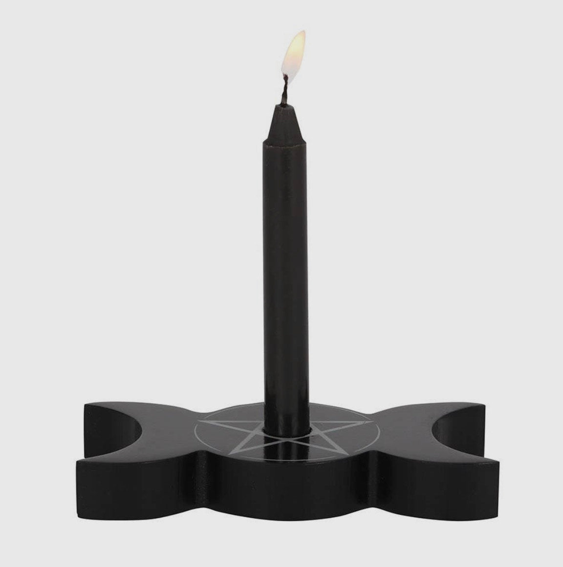 Triple Moon Pentagram Spell Chime Candle Holder