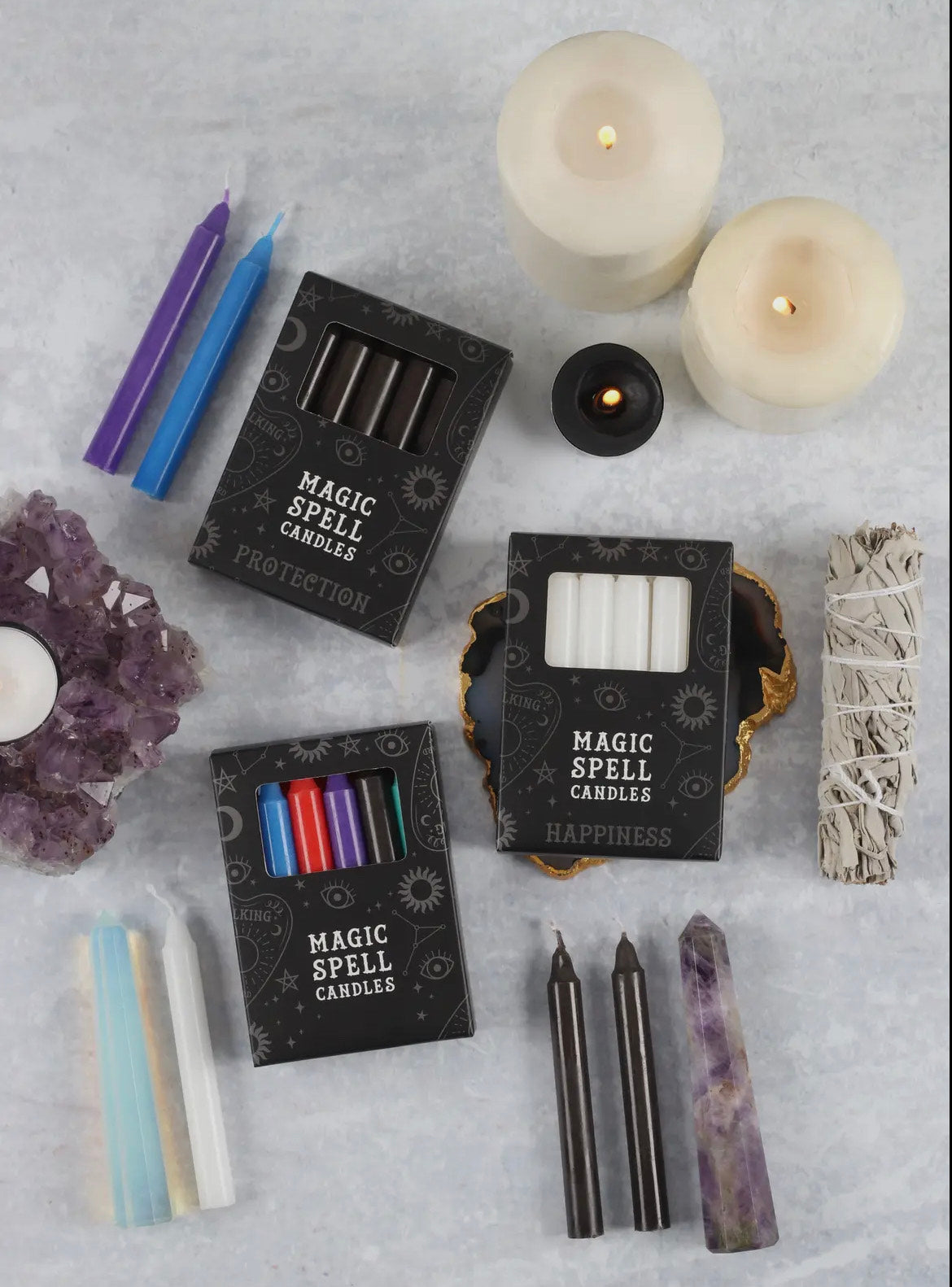Set of 12 Mixed Magic Spell Chime Candles