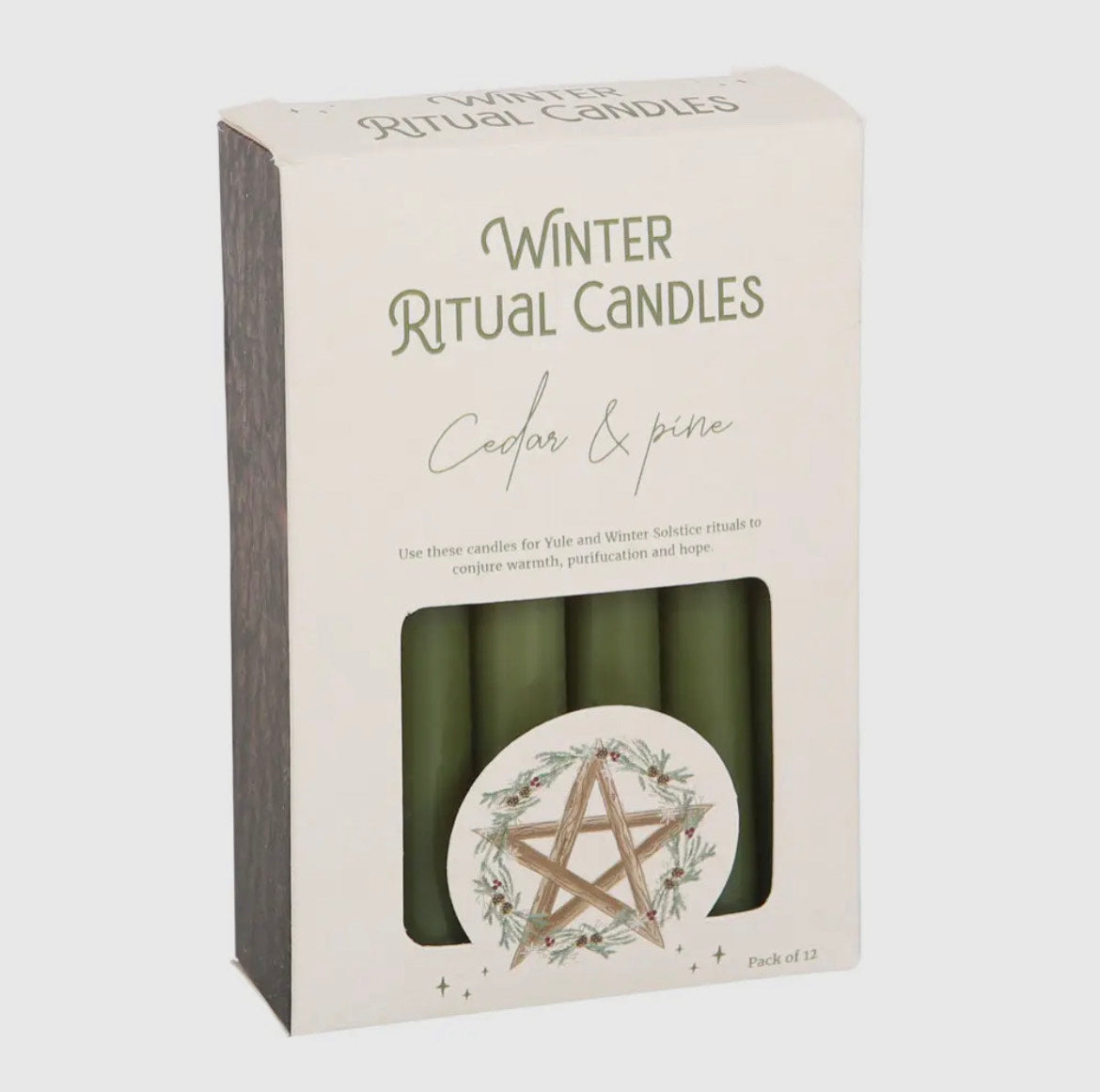 Cedar & Pine Winter Yule Ritual Magic Spell Candles
