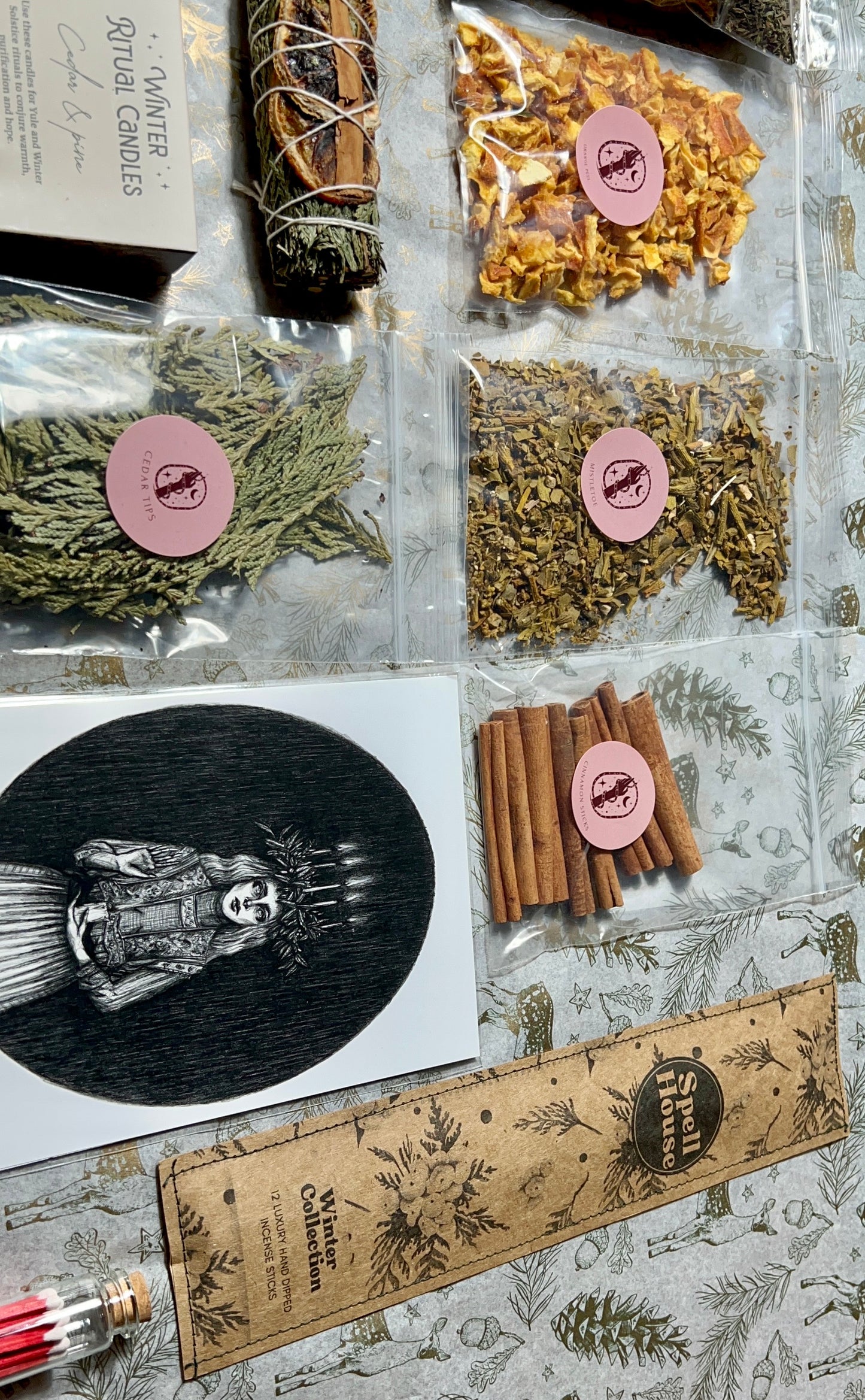 Winter Solstice-Yule 18 Piece Witch Ritual Box