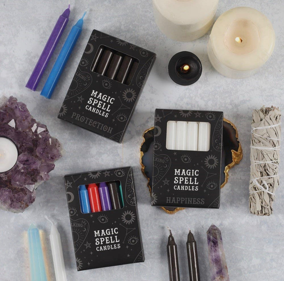 Set of 12 Pink 'Friendship' Magic Spell Candles