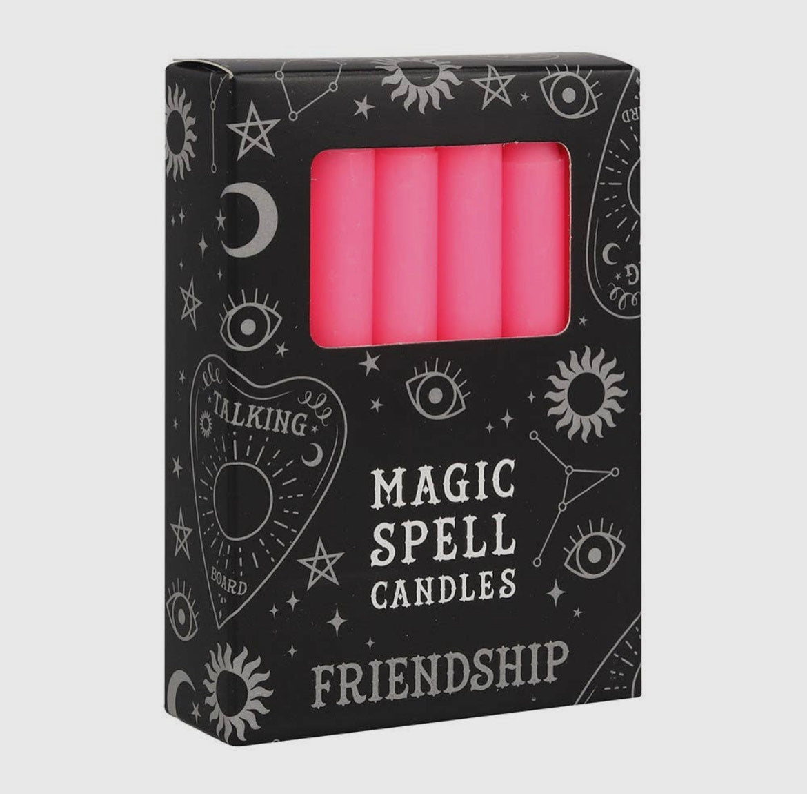 Set of 12 Pink 'Friendship' Magic Spell Candles