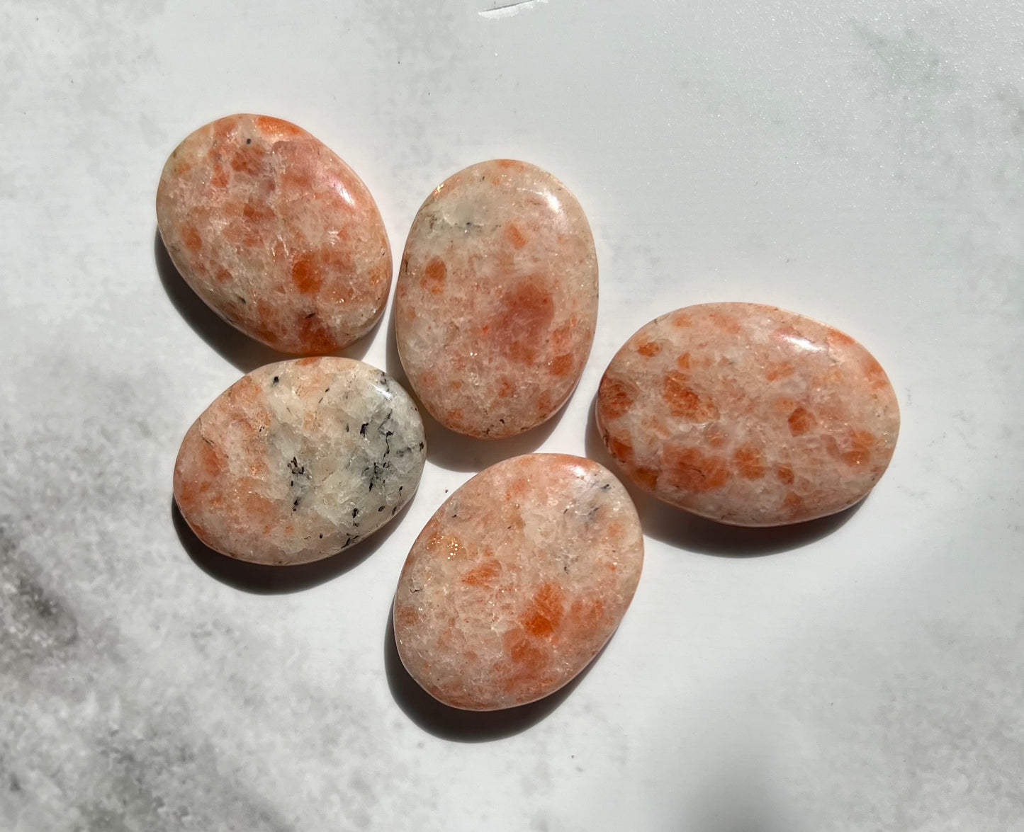Sunstone Worry Stone Slab - Thumb Stone - Palm Stone- Crystal