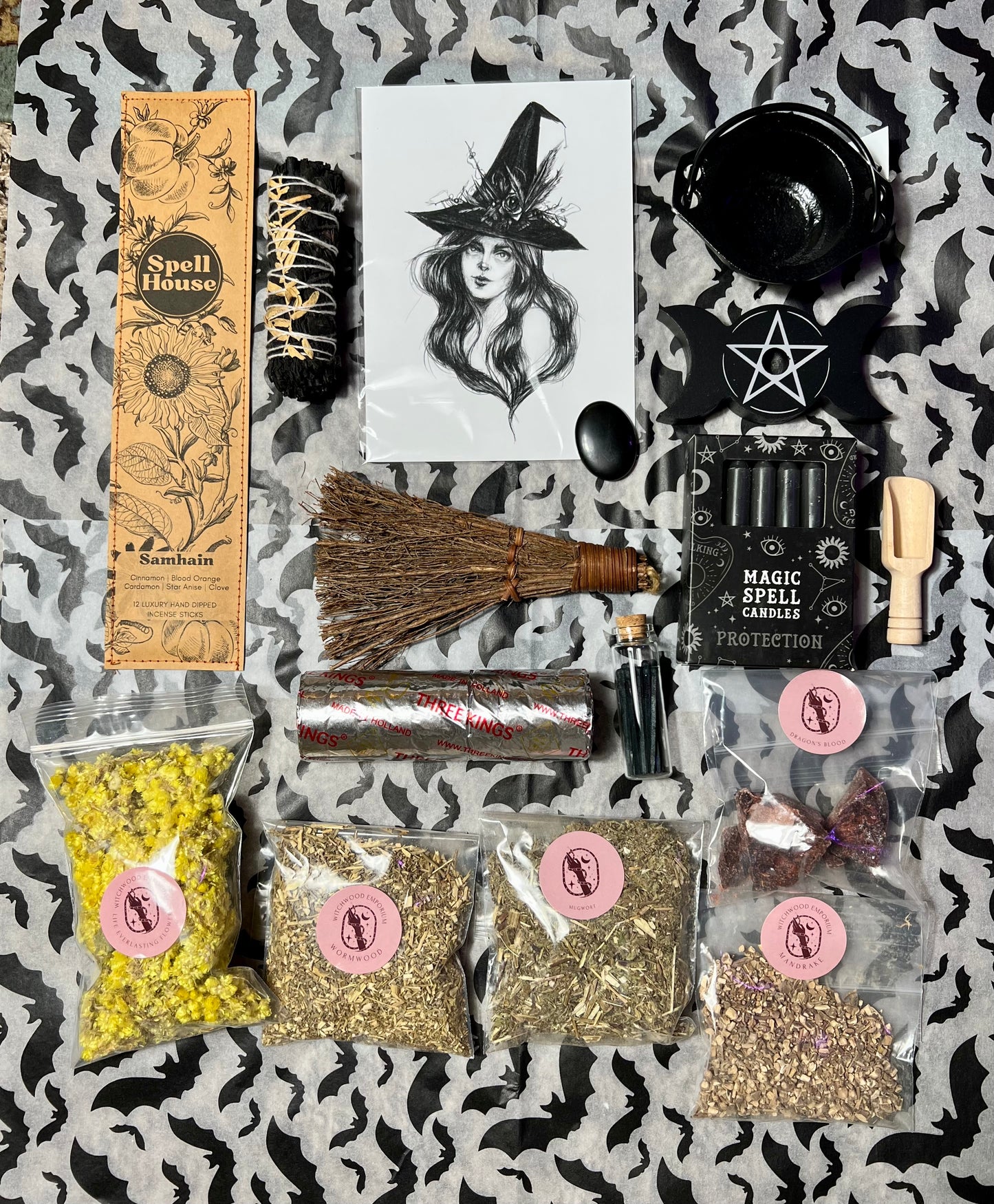 Samhain Witch Spell Box Kit- 16 Items