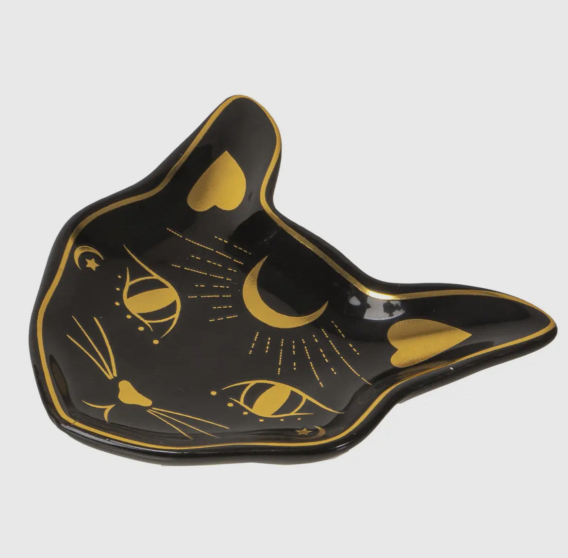 Black Cat Mystic Mog Ceramic Trinket Altar Dish
