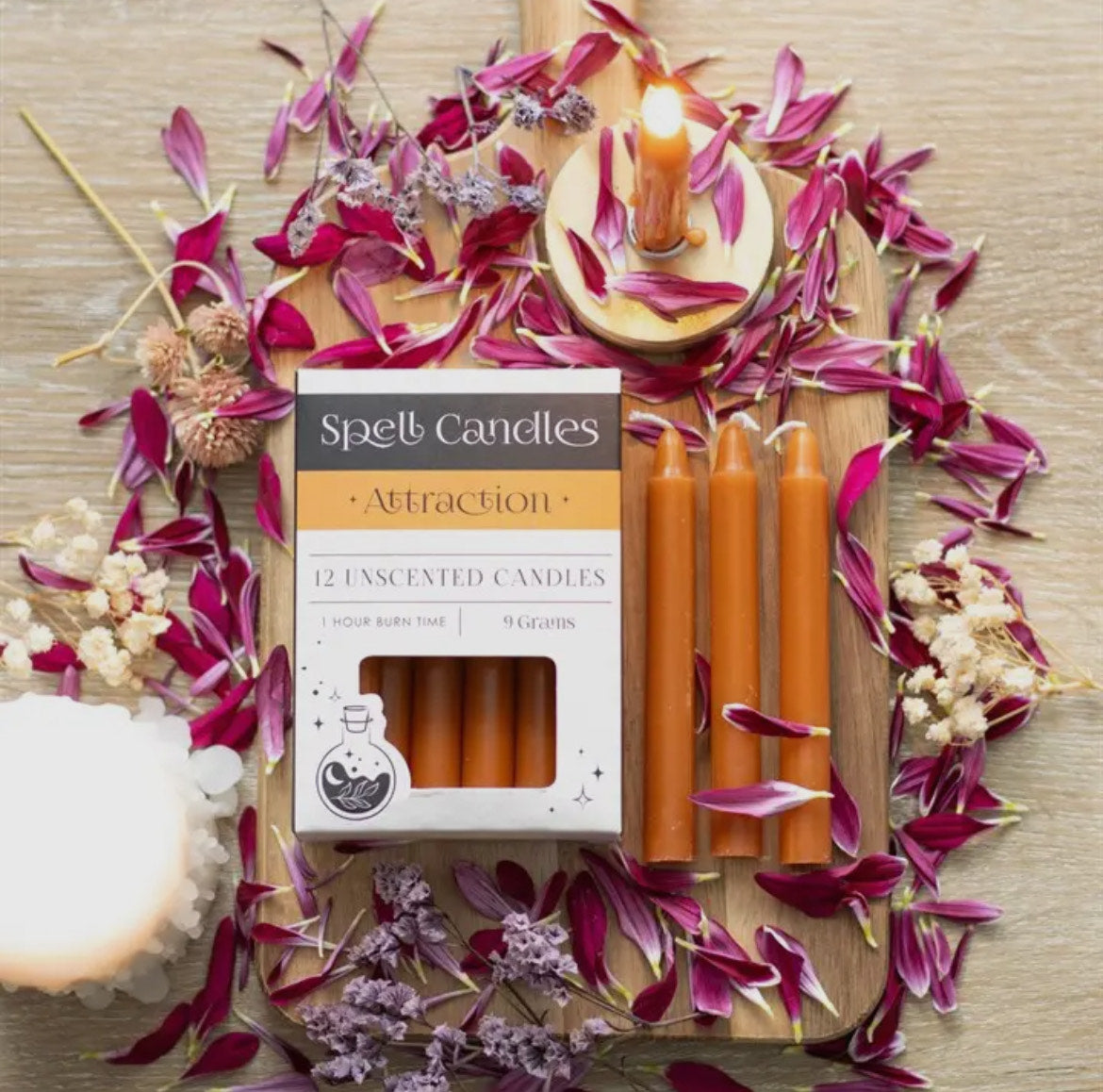 Pack of 12 Orange Attraction Magic Spell Candles