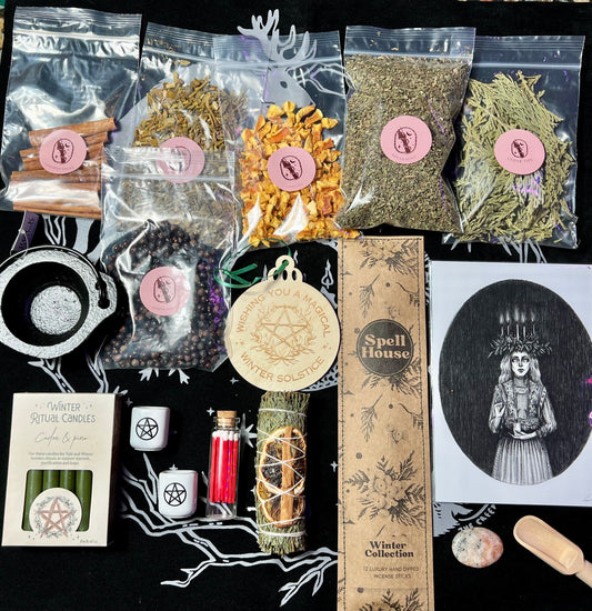 Winter Solstice-Yule 18 Piece Witch Ritual Box