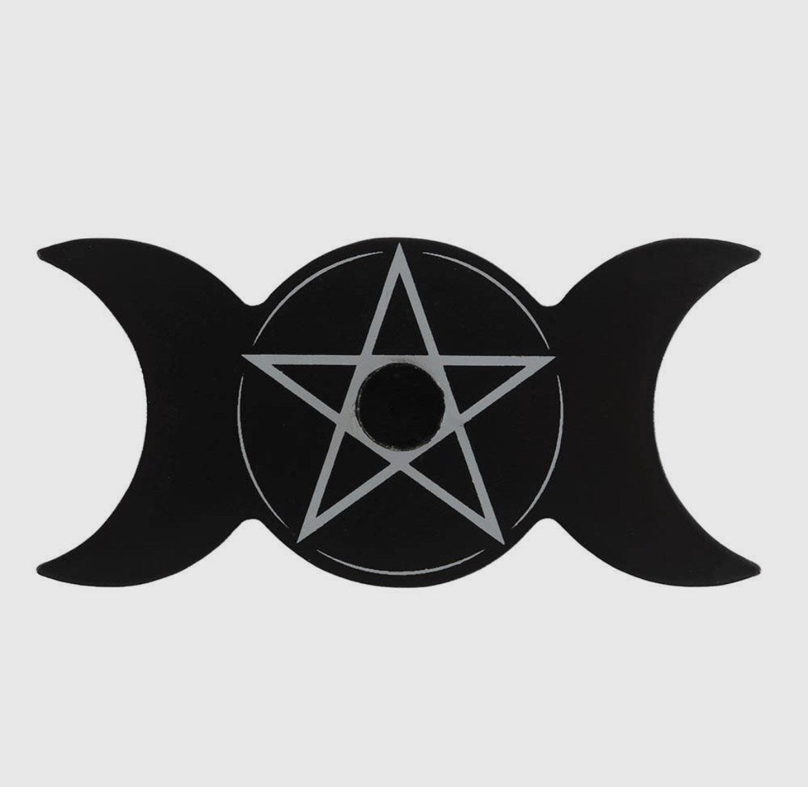 Triple Moon Pentagram Spell Chime Candle Holder