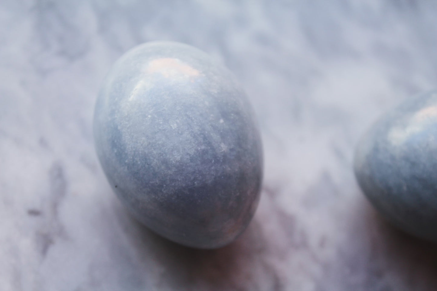 Blue Calcite polished Egg Crystal
