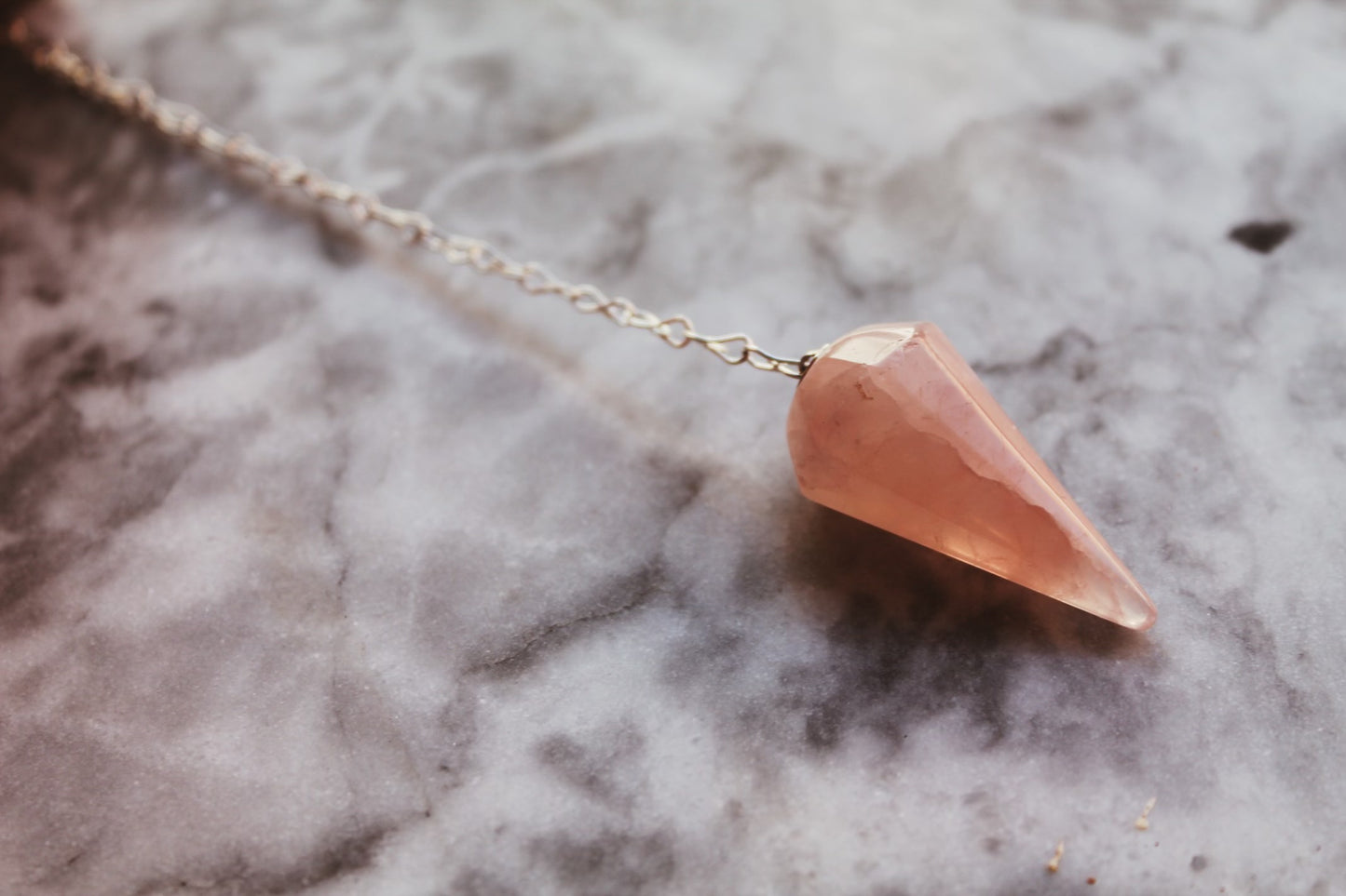 Rose Quartz Crystal Pendulum Polished