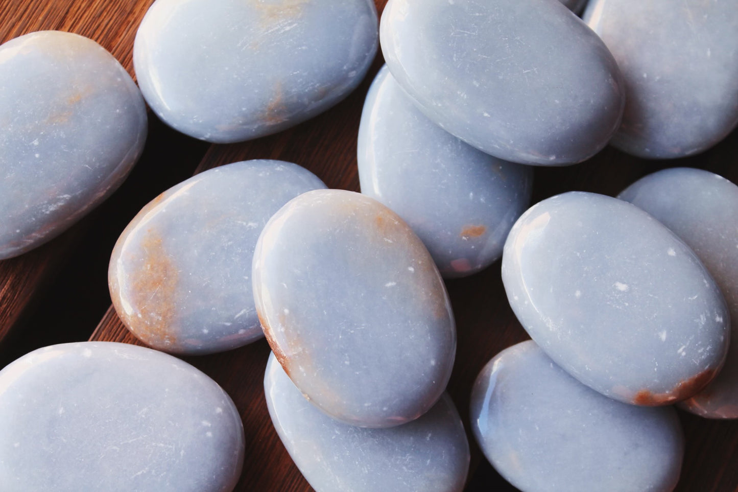 Polished Angelite (Blue Anhydrite) Pocket Stones Crystals