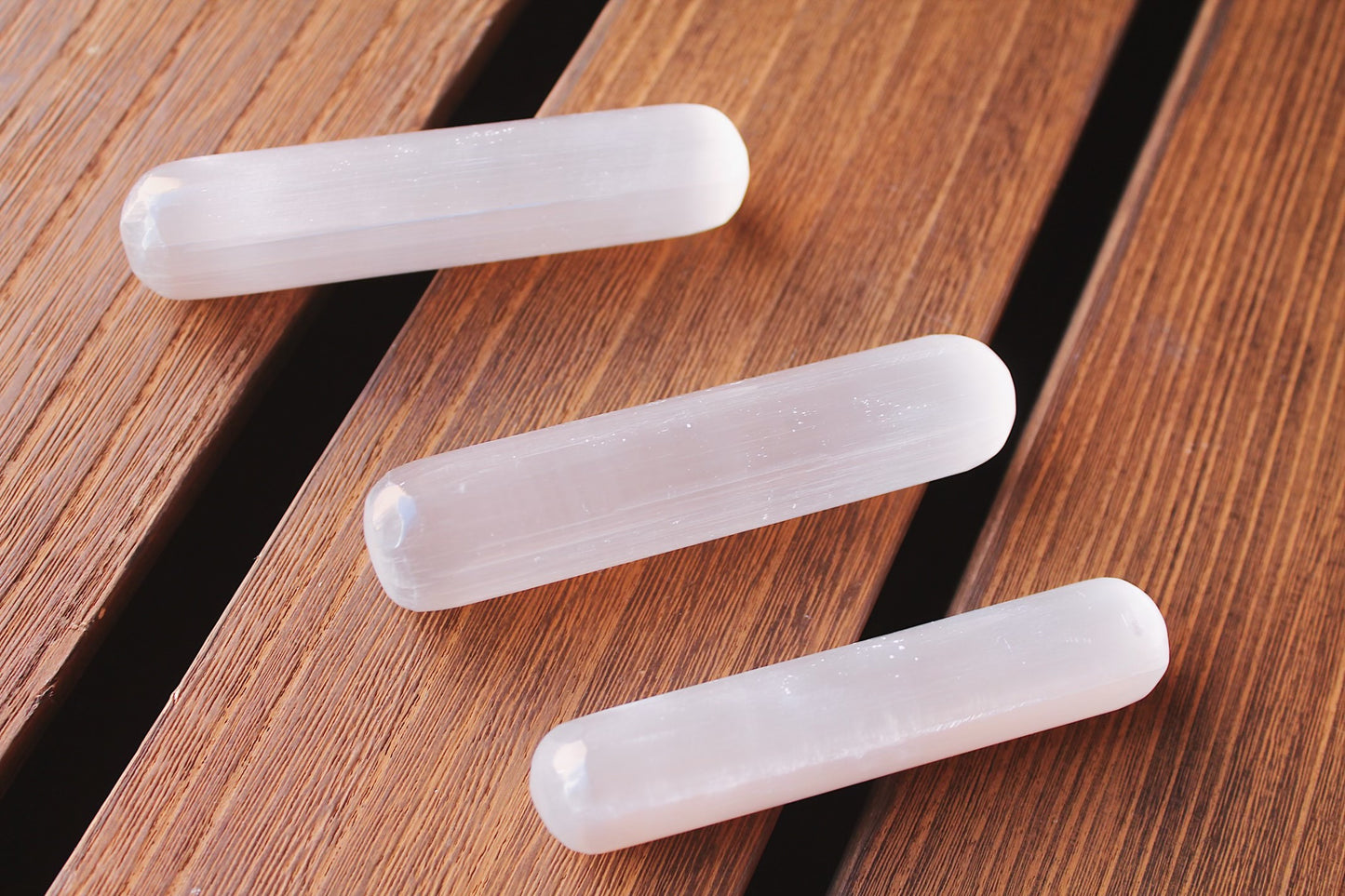 Selenite Crystal 6” Massage Wand- Crystal Wand