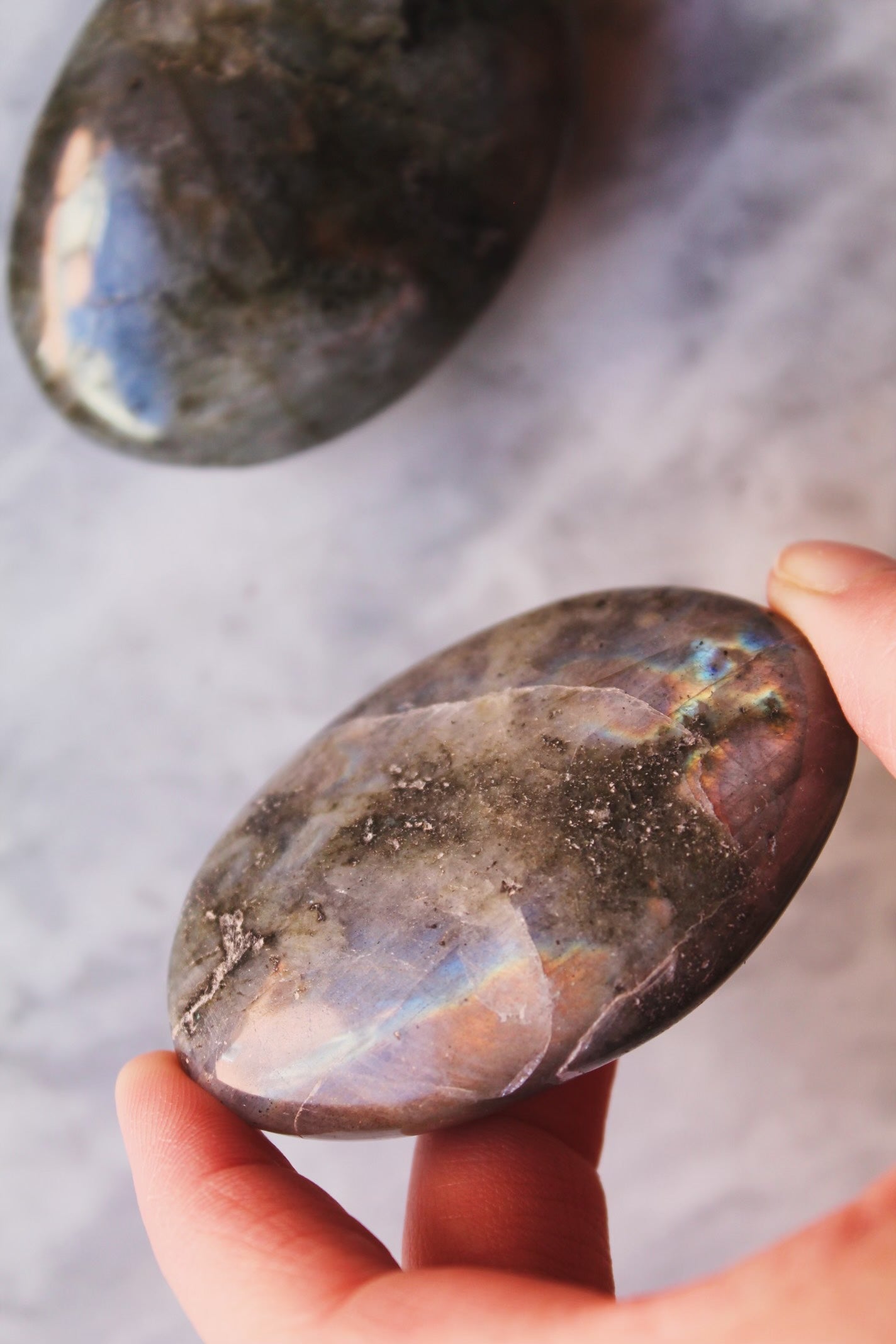 Labradorite 2" Pocket/Palm Stone Crystal