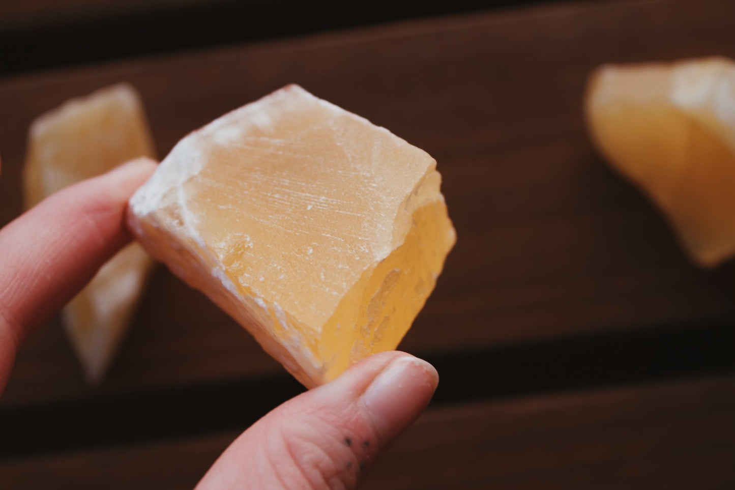 Golden Calcite Raw /Honey Comb Calcite Rough Cut Healing Crystal