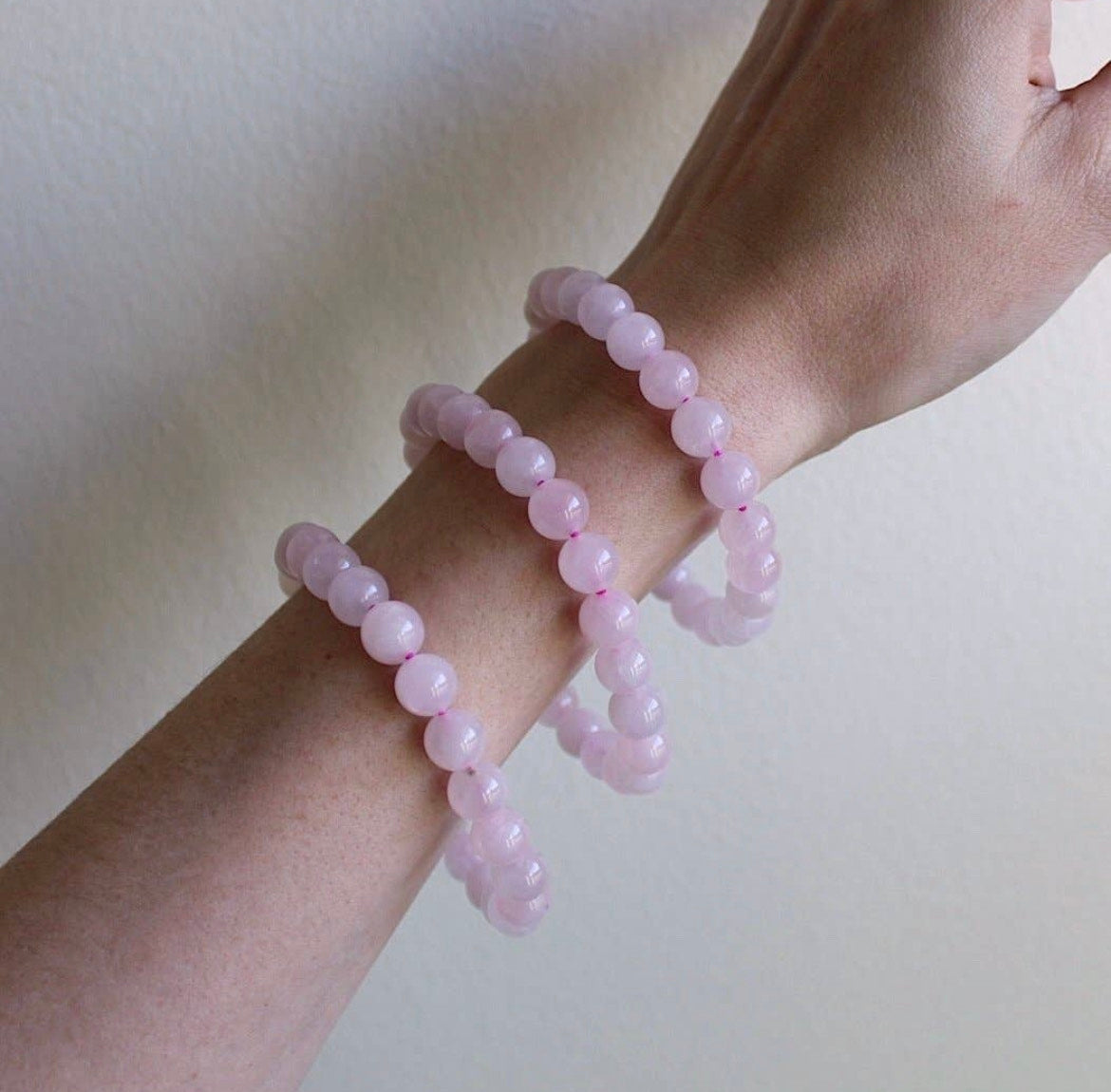 Rose Quartz Bracelet 8mm- Rose Quartz Crystal Bracelet