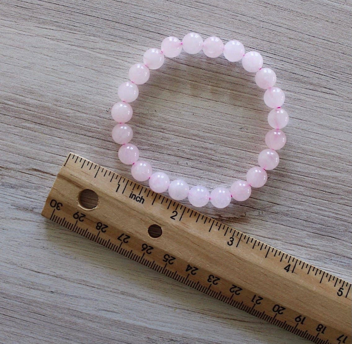 Rose Quartz Bracelet 8mm- Rose Quartz Crystal Bracelet