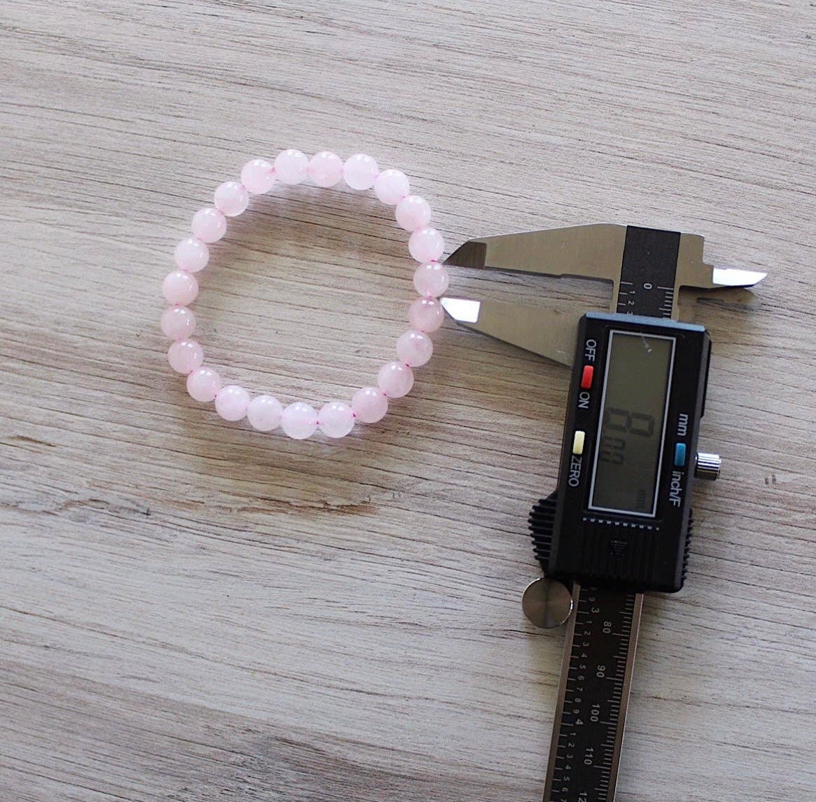 Rose Quartz Bracelet 8mm- Rose Quartz Crystal Bracelet