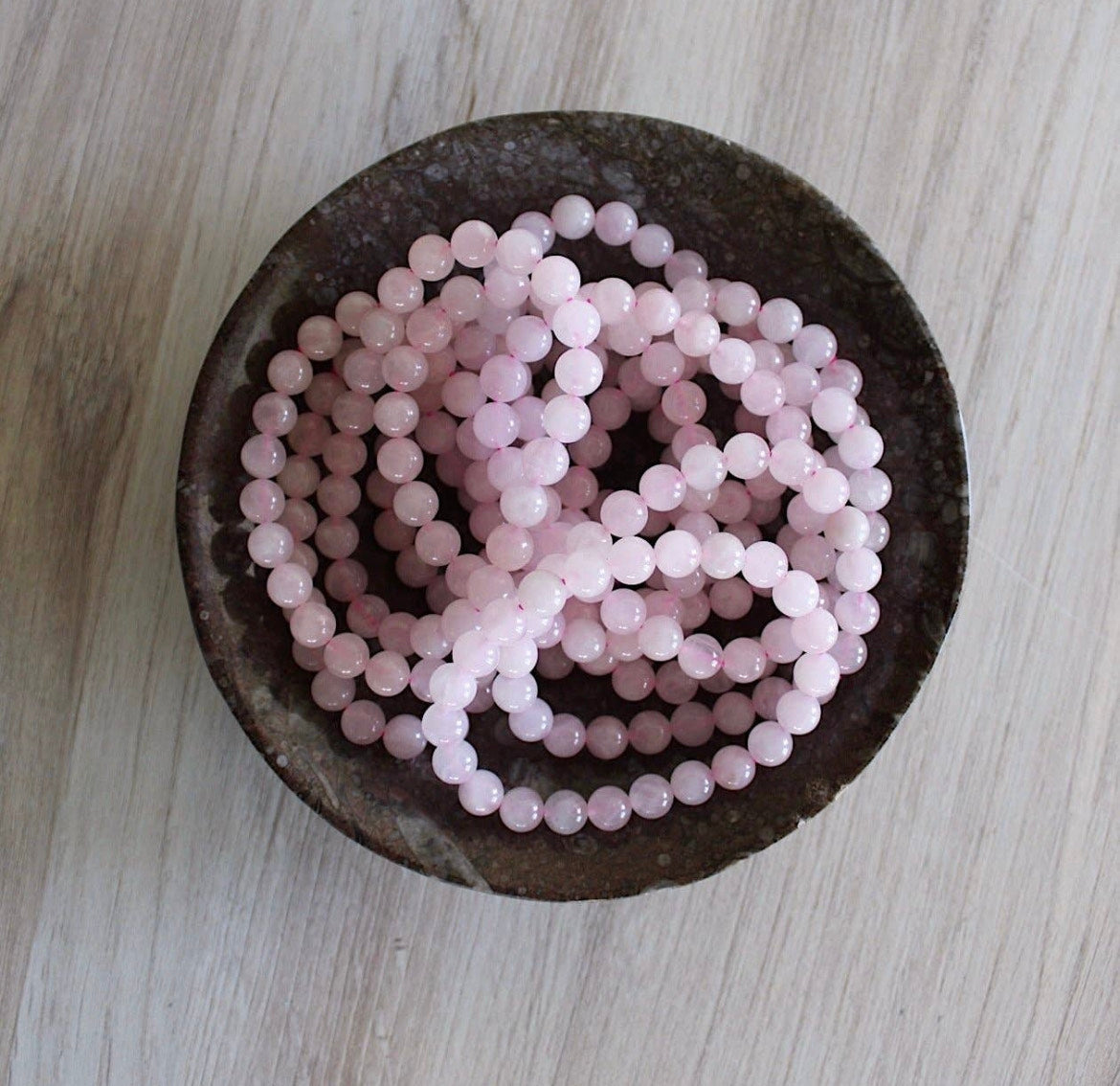 Rose Quartz Bracelet 8mm- Rose Quartz Crystal Bracelet