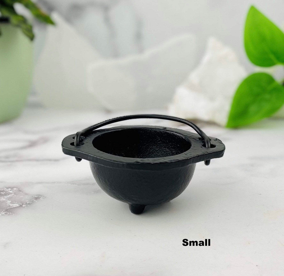 Black Cauldron with Handles - Small 10cm