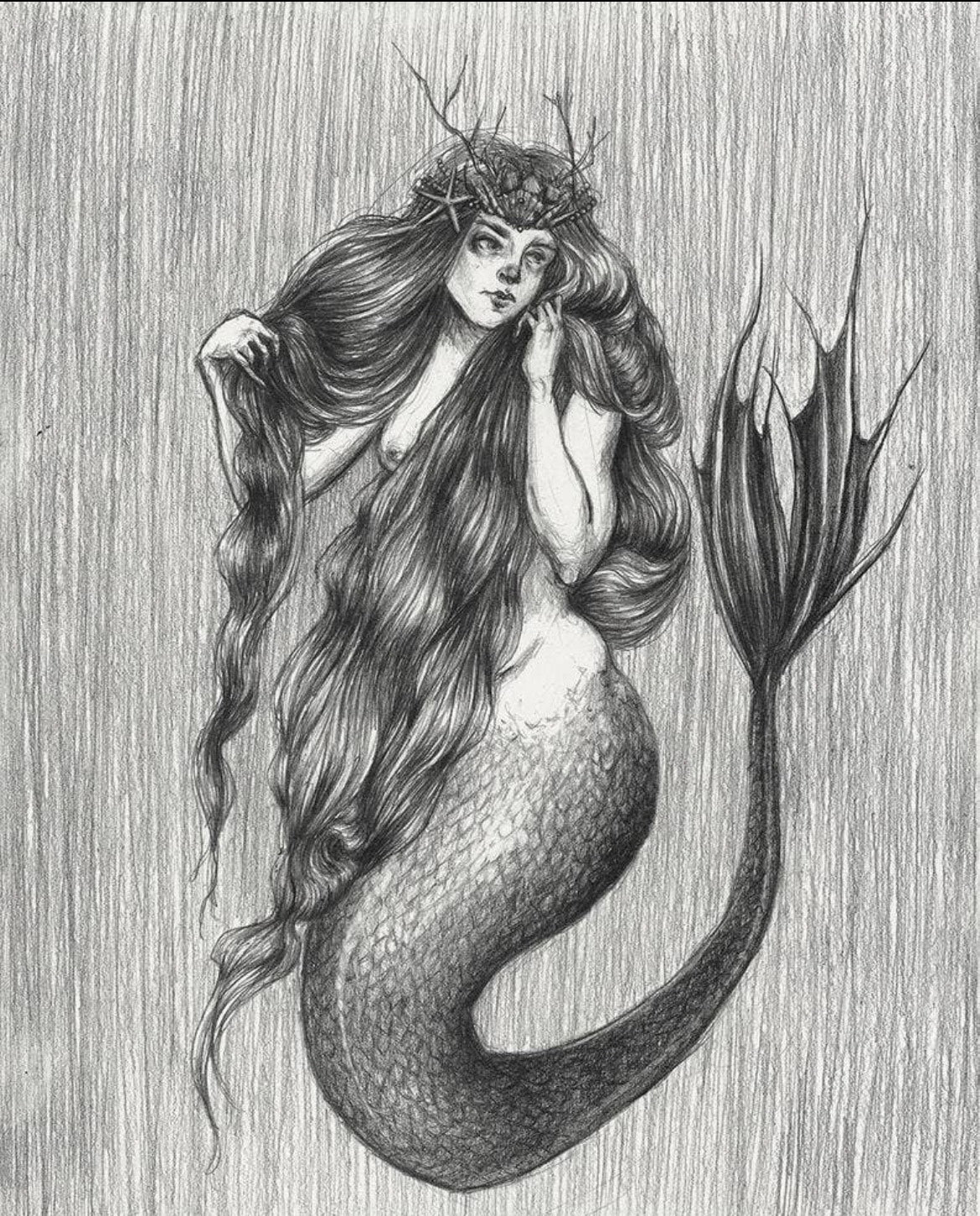 Mermaid Queen Fine Art Print-5x7"