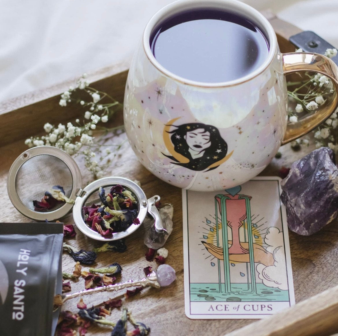 Moon Child - Mug Gift Set with Amethyst Tea Accessories