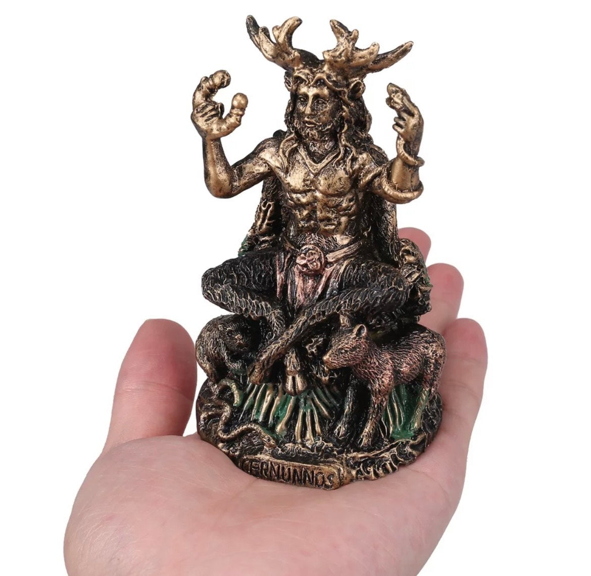 5 Inch Cernunnos Celtic Horned God with Animals Resin Statue