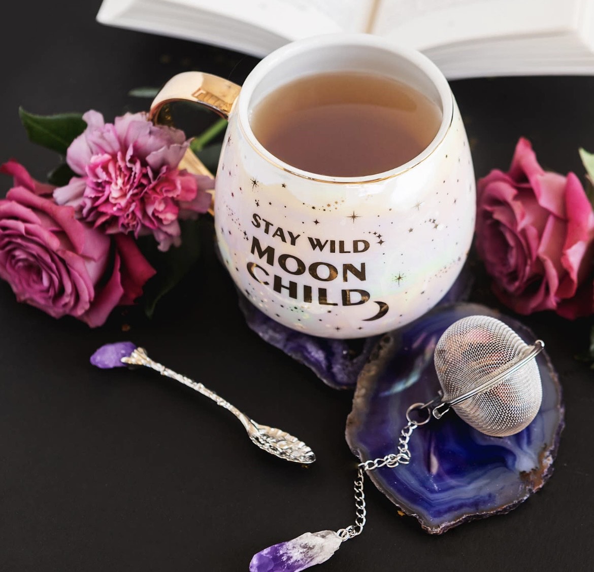 Moon Child - Mug Gift Set with Amethyst Tea Accessories