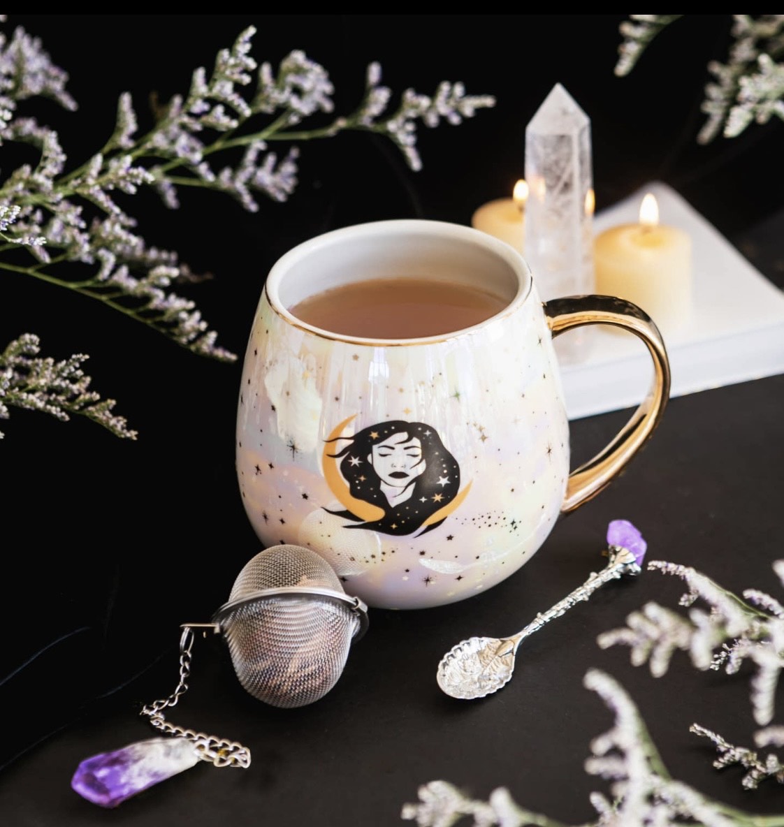 Moon Child - Mug Gift Set with Amethyst Tea Accessories