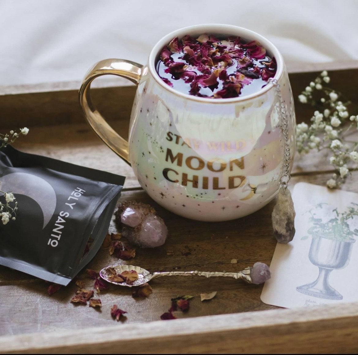 Moon Child - Mug Gift Set with Amethyst Tea Accessories